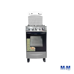 Estufa a Gas 20" 4 Puestos con Horno de Gas, Acero Inoxidable Premier