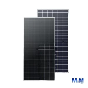 Panel solar Helionix QS-72HDM6-6-625M de 625 W, voltaje de entrada 43,71 V, impedancia 14,30 A, eficiencia 22,5 % (tipo N) bifacial