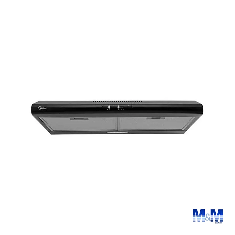 Campana de Pared Slim 24" Midea, 3 Velocidades, Controles Pulsadores, 127 V, Negro Matte